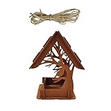 Nistkasten Gefilzter außerhalb des Hauses Pod Feeder Wolle für Garten hängende Ornamente handgefertigte gefilzte Dekoration für Yard Bird Bird Hanging Diy Bird Bauanleitung Bauen (Khaki, One Size)