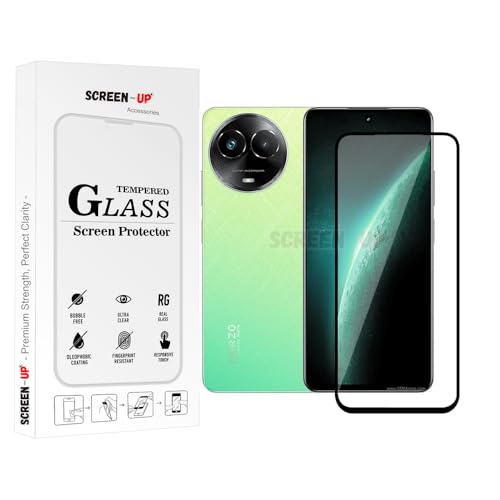 Image of ScreenUp Tempered Glass For Realme Narzo 60x - Ultra Clear, 9H Scratch Resistant, Full Coverage, Easy Install Screen Protector