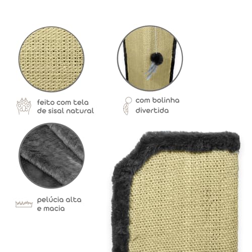 Kit com 2 Arranhador Protetor para Canto de Sofá e Cama Base Interna Cinza