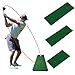 Linjinx 3D Damped Golf Training Mat - Nylon Mini Hitting Pad for Indoor Outdoor Use - Ideal for Home Garden Office Swing Drills Green 18.5 * 35cm