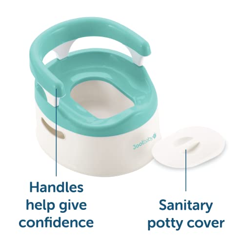 Child Potty Training Chair For Boys And Girls, Handles & Splash Guard - Comfortable Seat For Toddler - Jool Baby (Aqua) #TOP3