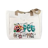BLUPARK Western Pet Groomer G-ift Pet Groomer Tote Bag Funny Pet Groomer G-ift Shop Groomer Bag Dog Sublimation Design G-ift (Pet Groomer TO)