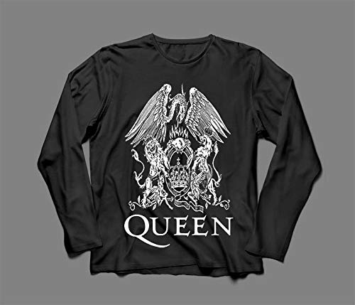 Camiseta/Camisa Manga Longa Feminina Queen Tamanho:G;Cor:Preto