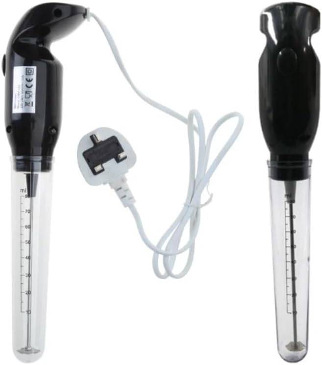 220-240V Electric Handheld Hand Mixer Frappe Milk Coffee Egg Frother Grinder Home House Dining Processor Tools(Black-EU)