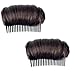 Bump Up Comb Clip Bun Hair, Multi Functional Hair Accessories Volume Up Hairstyle Clip Bun Maker Insert Tool, for Accessories for Women Girls DIY Hairstyle Beauty Tool (Dark brown)