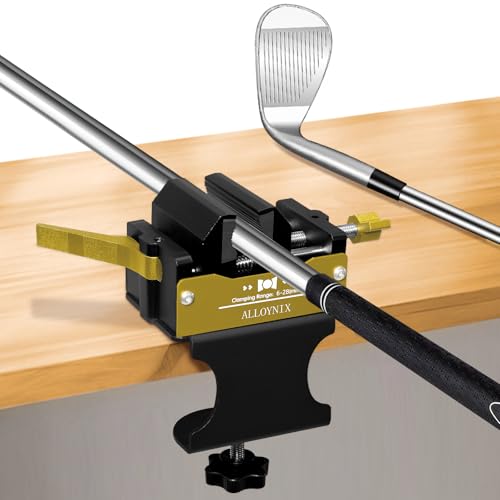 ALLOYNIX Golf Club Regripping Kit 2.0 with Vise Clamp (Gold)