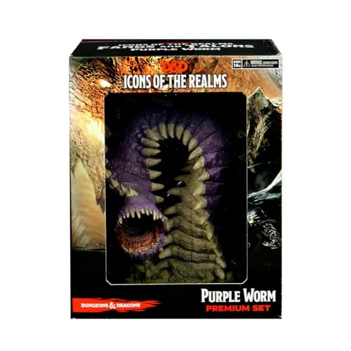 Figurine D&D Purple Worm Premium Set WizKids statuette de collection Fangs and Talons