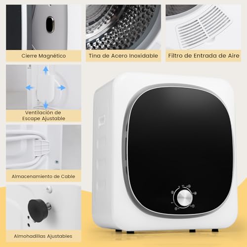 Secador de ropa compacto GOPLUS 800W con 5 modos para casa 2