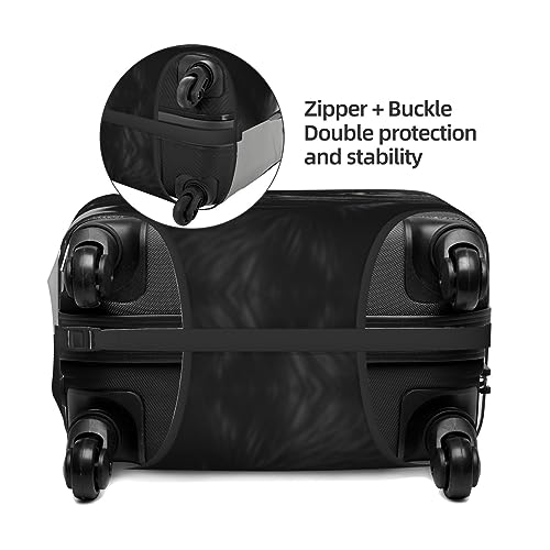 Cute Black Pug Dog print Travel Luggage Cover Elastic Washable Suitcase Cover Baggage Protector For 18-32 Inch Luggage4