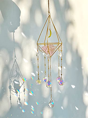 image for jia ning Handmade Suncatcher Gold Plated, Handmade Rainbow Rainbow Cry