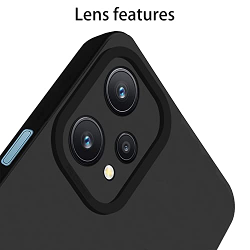 Image of Outlouders Back Cover for Realme 9 Pro 5G | Camera Protection | Durable Soft Matte Silicone Bumper Case (Black)