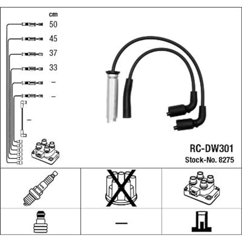 Cable de encendido NGK RC-DW301 y referencia 8275 para motor 3