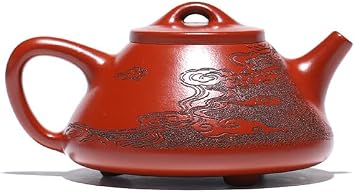 Handmade Zisha Teapot, Segmental Clay Chinese Yixing Purple Clay Tea Pot 200cc, Chinese Kungfu Brew Infuser Loose Leaf Tea