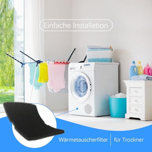 3 Stück Trockner Filter 2964840100 für Beko/Grundig/Elektra Bregenz/Blomberg/Wäschetrockner Wärmepumpentrockner Ersatzteile(240X155X10MM)