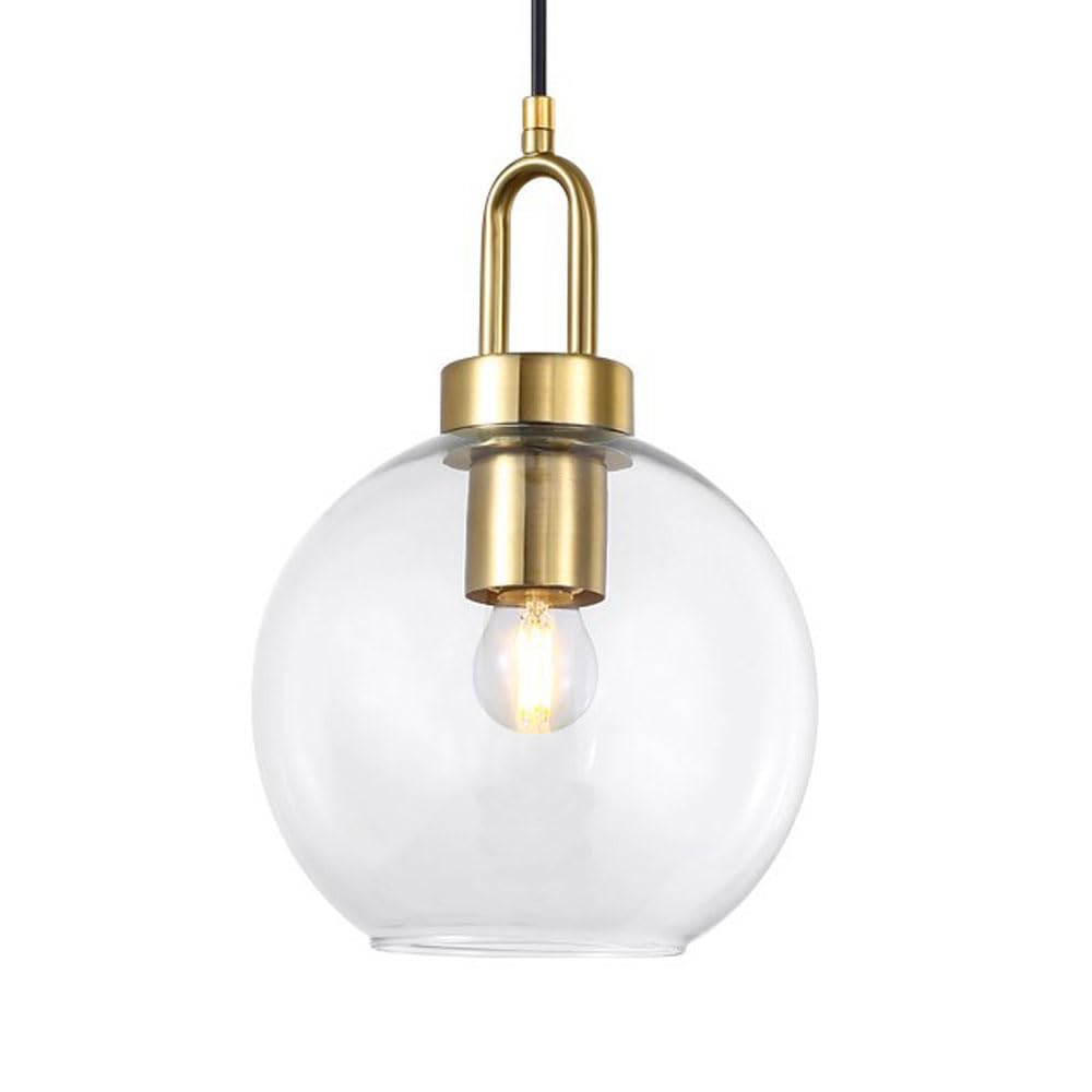 Luminaire décoratif E27 et lustre suspension verre transparent