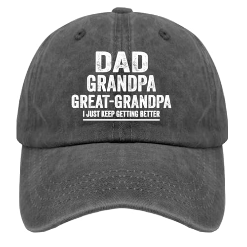 Paunook Dad Grandpa Great Grandpa Baseball Cap River Hat Pigment Black Baseball Hat Gifts for Mom Beach Hat