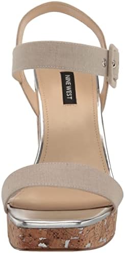 Nine West Women's Courts Wedge Sandal, Natural 110, 6 | Image 1