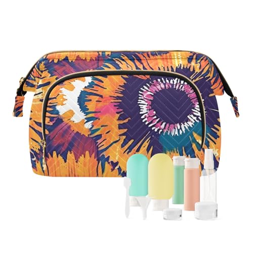senya Travel Makeup Bag Cosmetic Bag Wide-open Pouch Toiletry bag Make Up Organizer Case with bottles kit for Women Abstract Graffiti 1