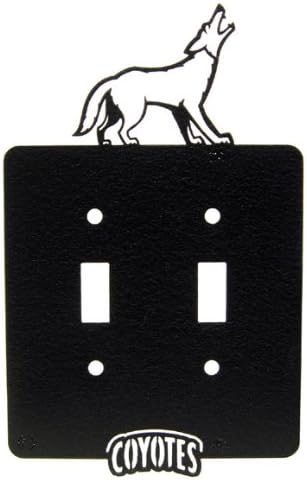 USD - Cubierta de placa de interruptor de doble luz Coyotes de la Universidad de Dakota del Sur
