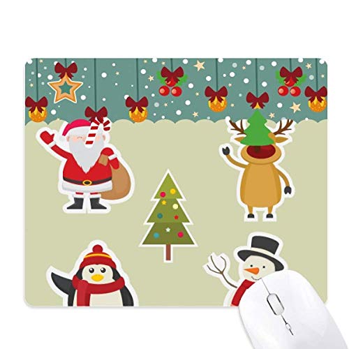 Tapis de souris de jeu de Noël en caoutchouc antidérapant avec bonhomme de neige