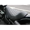Motorcycle Solo Seat Compatible with '18-later Street Bob Fatbob Low Rider with Short Rear Fender 180/200mm Tire Low-Profile Leather Driver Cushion(Solo Seat)