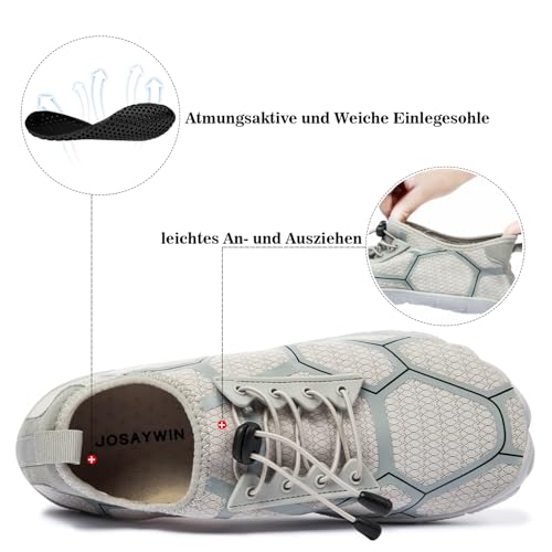 Image of Men's Hike Barefoot Quick-Dry Sports Shoes Wide Toe Aqua for Swim Diving Surfing Kayaking Pool Beach Walking