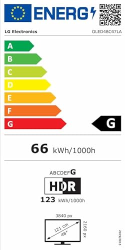LG OLED48C47LA TV 48 (121 cm) OLED evo Fernseher (α9 Gen7 4K AI-Prozessor, webOS 24, Dolby Vision, bis zu 120Hz) [Modelljahr 2024]