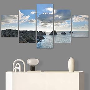 SIGNWIN 5 Panel Canvas Wall Art Modern Art...
