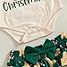POZMTIORE Newborn Baby Girls Christmas Outfits Santa Claus/Gingerbread Print Romper+Tutu Skirt+Socks+Headband 4Pcs (Green, 3-6 Months)