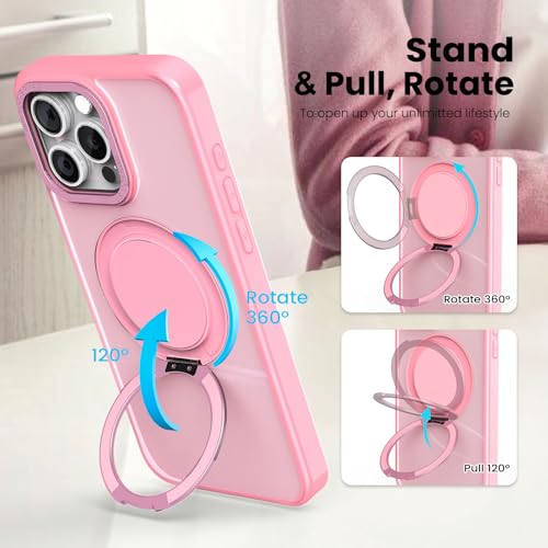 Coque iPhone 15 Pro Max MagSafe avec anneau support magnétique 360 - 2