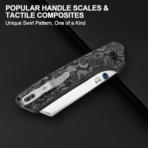 Image of Kizer Madrac Pocket Knife, 3.05 inch AEB-L Blade, Button Liner Lock