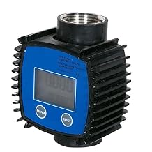 CGOLDENWALL 1 Inch Turbine Flow Meter Water Sensor Meter Digital Flow Water Meter Liquid Diesel Fuel Oil Flowmeter 10-100L/Min High Accuracy Digital Display Flowmeter