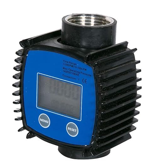 CGOLDENWALL 1 Inch Turbine Flow Meter Water Sensor Meter Digital Flow Water Meter Liquid Diesel Fuel Oil Flowmeter 10-100L/Min High Accuracy Digital