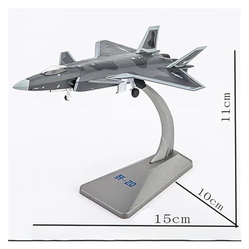 Juguete coleccionable de recuerdo avión J-20 de aleación premium 3