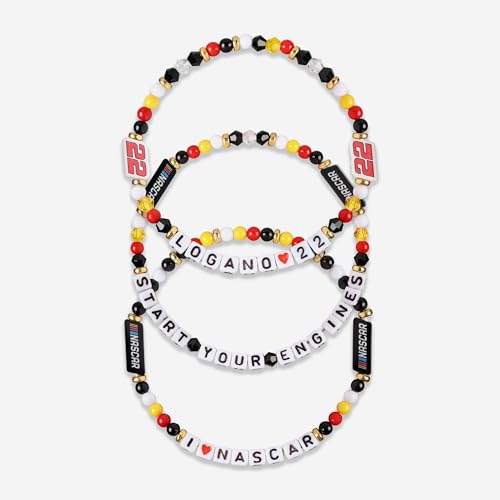 FOCO NASCAR Joey Logano Womens 3 Pack Friendship Bracelet