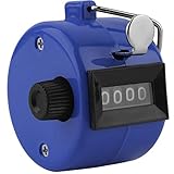 contadores electricos bidireccionales y duraderos. Mini contador manual de prensa portátil, contador de flujo humano, contador de 4 dígitos, color azul, durabilidad
