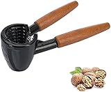 Stabiler Nussknacker aus Zinkdruckguss für einfaches Aufbrechen von Nussschalen ohne Beschädigung des Kerns, Geeignet für Hasel-, Para-, Macadamia-, Walnüsse sowie Mandeln bis 4 cm Durchmesser, Auch als Sektzange verwendbar