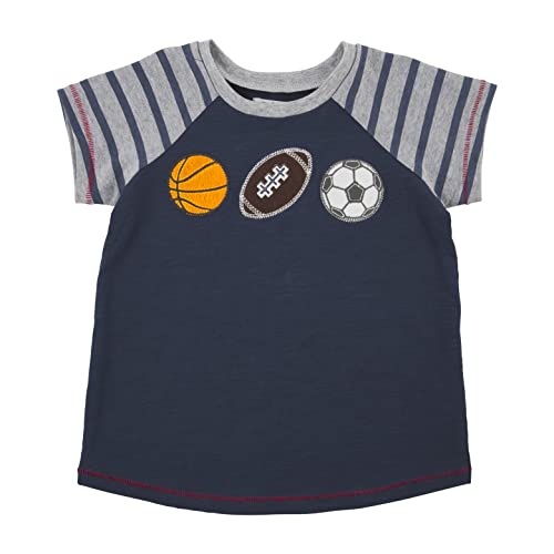 Mud Pie Baby Boys Sport Appliqué Tee, Blue, Medium #TOP19