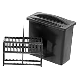 Durabilité : construit avec des bouteilles en plastique robustes avec un matériau de type bouchon, ce produit aux produits chimiques couramment utilisés dans les tests et la , servant de support de de lames fiable pendant des années, accessoires de microscope de laboratoire, organisateur de lames de microscope