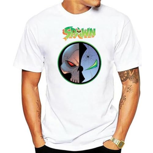T-shirt Spawn Violator blanc, t-shirt Todd McFarlane horror reprint graphique
