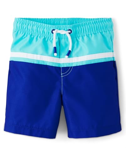 Gymboree,Boys,and Toddler Swim Trunks,Time for Teal,4T