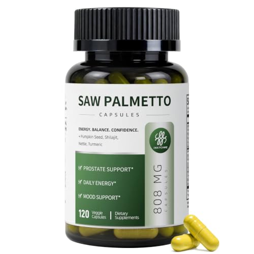 Saw Palmetto with Pumpkin Seed Extract Prostate Health for Men, 120 Count