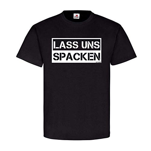 T-shirt disco Lass Us Spacken vêtement noir confortable pour faire la fête L