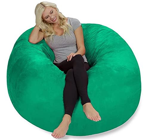 Chill Sack Bean Bag Chair: Giant 5' Memory Foam Furniture Bean Bag - Big Sofa With Soft Micro Fiber Cover - Tidepool #TOP1