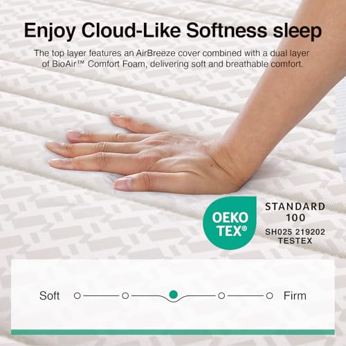 Image of Novilla 8 Inch Hybrid Full Size Mattress in a Box, Medium Plush
