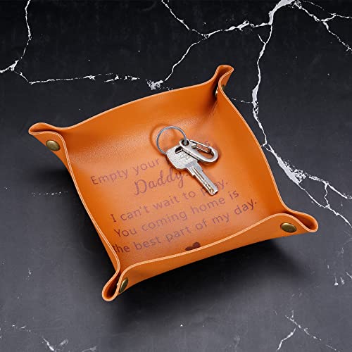 Gifts for Dad Daddy New Dad FatherS Day Gifts from Daughter Son Baby Kids Wife, Birthday Gifts for Dad Stepdad First Time Dad Christmas Valentine Day Gifts for Dad Who Wants Nothing Valet Tray for Dad - Image 5