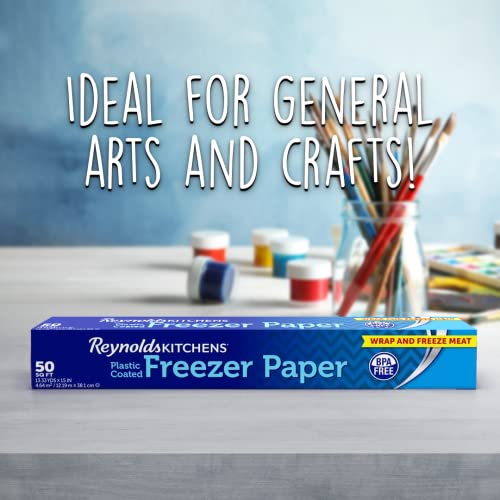 Reynolds Kitchens Plastic Coated Freezer Paper | Fight Freezer Burn With Reynolds Freezer Paper | Perfect For Arts & Crafts & Applique | Pack Of 3 Rolls, 381Mm X 12M #TOP2