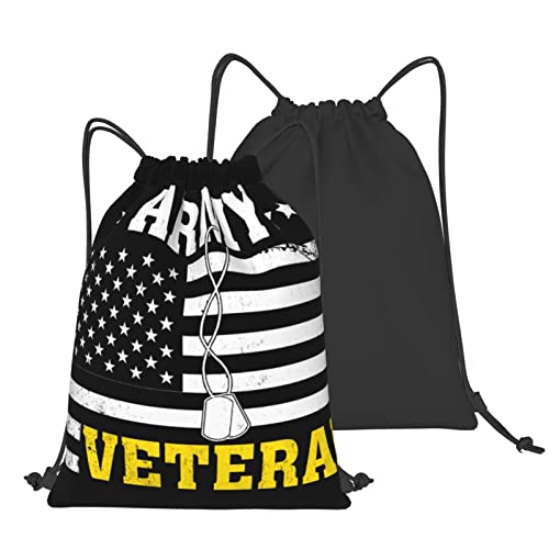 Army Veteran - Veterans Day Drawstring Backpack Bag Large Gym Sackpack Yoga Packet2