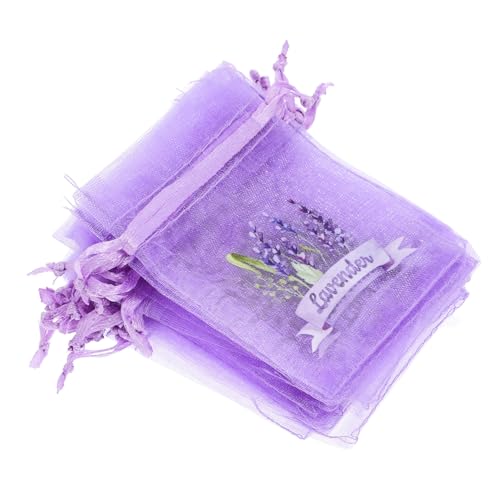 Garneck 20pcs Lavender Drawstring Sachet Bags Empty Mesh Storage Pouches for Dried Flowers Perfumes Crafts Convenient Closure for Easy Use and Versatile Applications