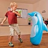 ML hinchables tentepie muñecos y Animales Hinchable tentetioso . muñeco Dinosaurio Hinchable para niños (Azul-Delfin)